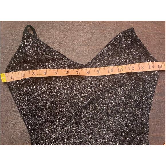 NWT Windsor A Sparkle‎ Story Asymmetrical Dress Black Rose Medium HoCo Party - Picture 8 of 10